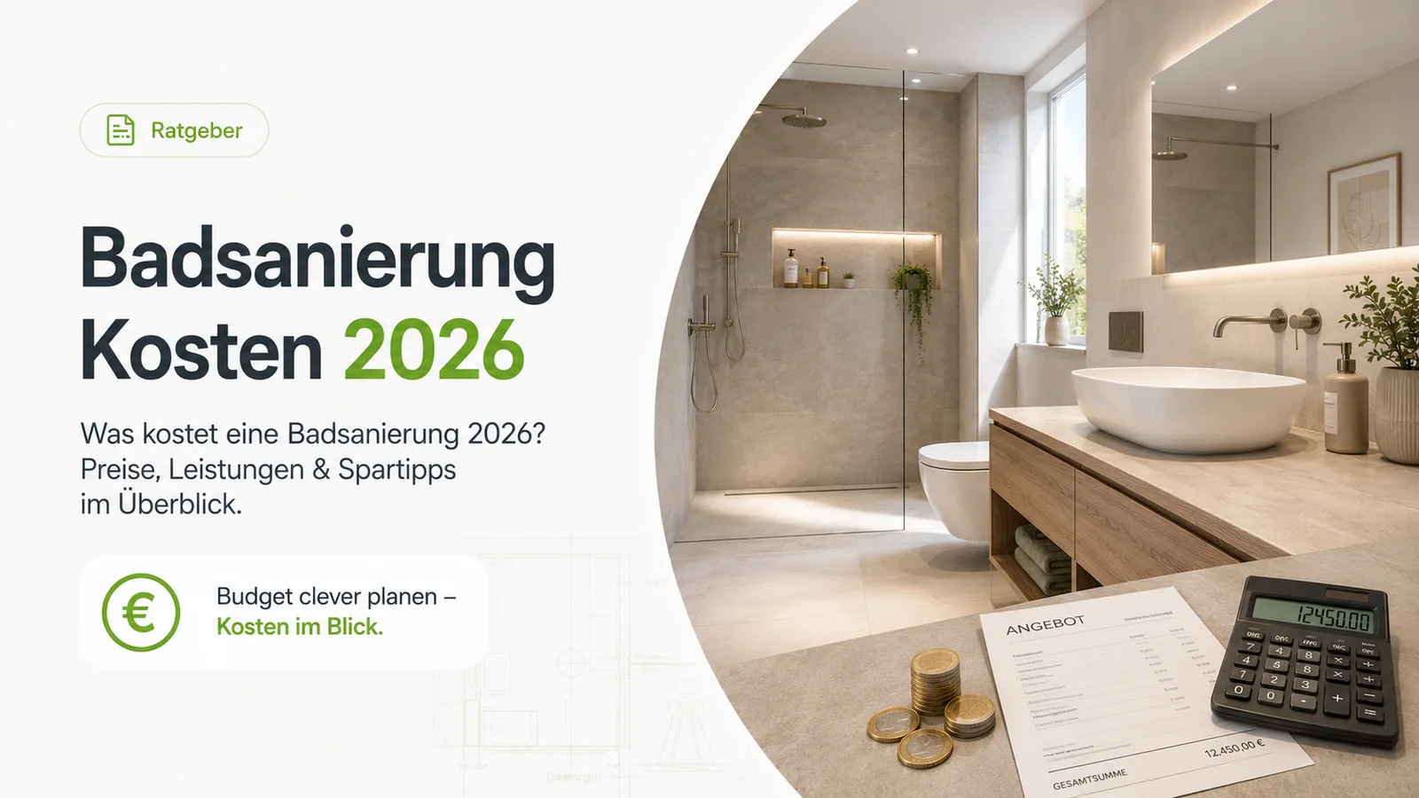Modernes Badezimmer nach Sanierung in Mönchengladbach