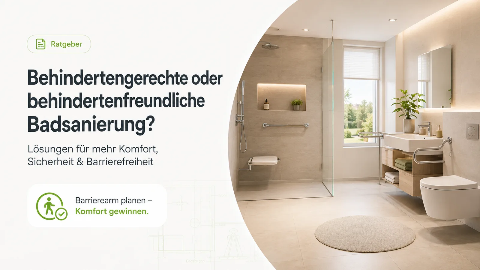 Barrierefreies Bad mit bodengleicher Dusche in Mönchengladbach