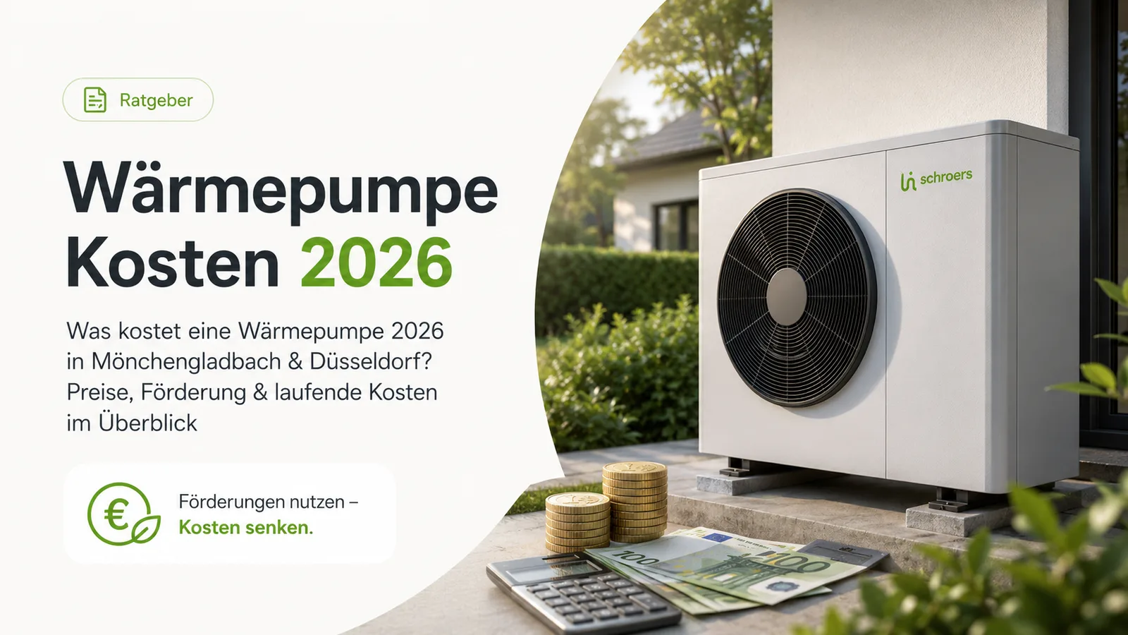 Wärmepumpe Außengerät in Mönchengladbach – Kosten 2026